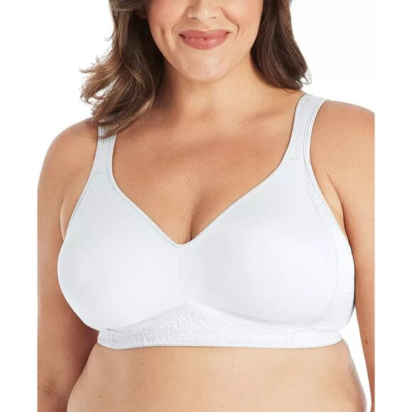 Playtex 18 Hour Smoothing Wireless Bra with Cool Comfort, White, Size 38C 0224 - Picture 1 of 3